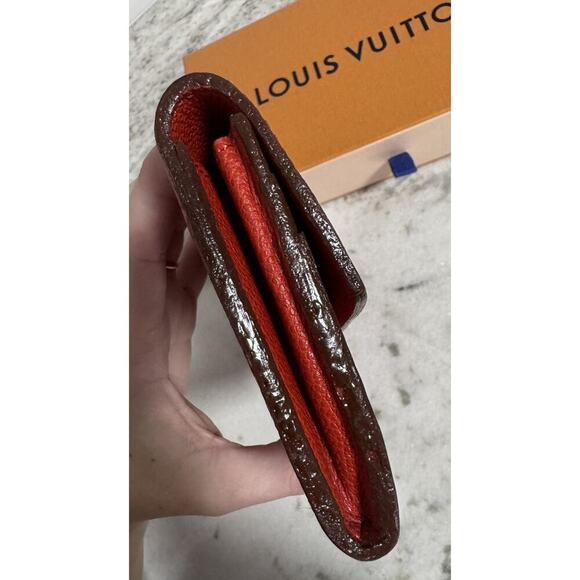 Auth. Louis Vuitton Monogram Red Empreinte Curieuse Long Wallet Box Dust Bag - Picture 10 of 16